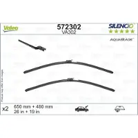 Valeo SILENCIO Scheibenwischer Wischblatt Vorne für VOLVO XC60 II (246) Rahmenlos