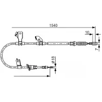 Bosch Seilzug, Feststellbremse [Hersteller-Nr. 1987482271] für Smart, Mitsubishi