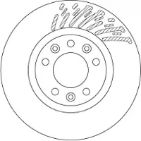 TRW Bremsscheibe DF6657 vorne, belüftet, hochkarbonisiert, 1 Stück