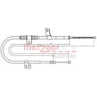 METZGER Seilzug, Feststellbremse [Hersteller-Nr. 17.2291] für Mitsubishi, Citroën, Peugeot