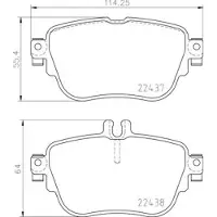 Brembo Bremsbelagsatz P 50 136, Hinten