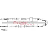 METZGER Handbremsseil Seilzug Feststellbremse für OPEL Meriva A (X03) Hinten Links Hinten Rechts Links 11.5766