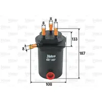 Valeo Kraftstofffilter mit Anschluss für Wassersensor für u.a. RENAULT SCÉNIC
