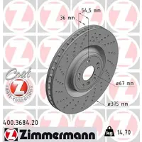 ZIMMERMANN Bremsscheibe COAT Z 400.3684.20