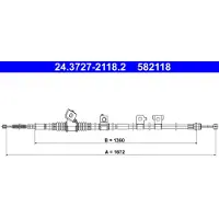 Ate Seilzug Feststellbremse 24.3727-2118.2