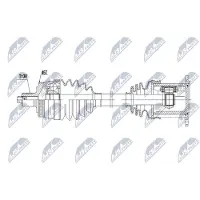 NTY NPW-AU-113 Antriebswelle Vorne Rechts für AUDI A4 Avant (8ED, B7) A4 Limousine (8EC, B7)