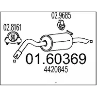 MTS 01.60369 Endschalldämpfer für FORD TRANSIT CONNECT (P65, P70, P80) Auspuff