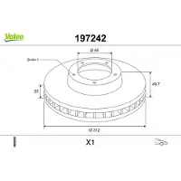 Valeo Bremsscheibe 197242