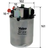 Valeo Kraftstofffilter-Einsatz Ø 102 mm für u.a. NISSAN QASHQAI