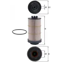MAHLE ORIGINAL Kraftstofffilter KX 80/1D