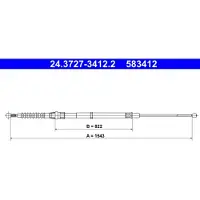 Ate 24.3727-3412.2 Seilzug, Feststellbremse