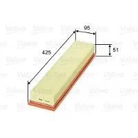 Valeo Luftfilter 585080 für Peugeot Citroën 308 I 206 CC 307 SW C4