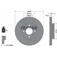 Textar Bremsscheibe 92304603 vorne, belüftet, 1 Stück