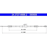 Ate Seilzug, Feststellbremse 24372706882 für Ford