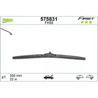 Valeo Wischblatt 550 mm Hybridwischblatt mit Spoiler für u.a. MAZDA 2