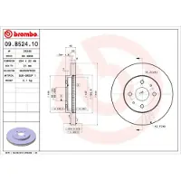 Brembo Bremsscheibe 09b52410 254mm 22mm für DAIHATSU SUBARU