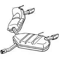 Bosal 281-991 Endschalldämpfer für OPEL Signum CC (Z03) Auspuff