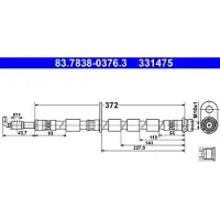 Ate Bremsschlauch 83.7838-0376.3