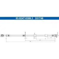 Ate Bremsschlauch 83.8247-0388.3 für Ford Puma Tourneo Courier V769