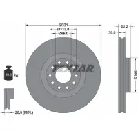 Textar Bremsscheibe 92154703 vorne, belüftet, 1 Stück