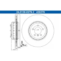 Ate Doppelbremsscheibe 24.0130-0276.2, 1 Stück