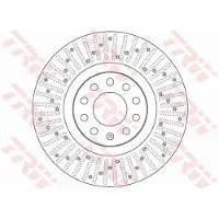 TRW Bremsscheibe DF6189S vorne, belüftet, perforiert, 1 Stück