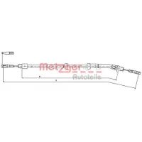 METZGER Handbremsseil Seilzug Feststellbremse passend für MERCEDES-BENZ M-Klasse (W163) Hinten Rechts 10.9513