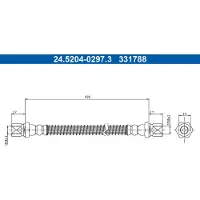 Ate Bremsschlauch 24.5204-0297.3