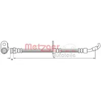 METZGER Autoteile Bremsschlauch [Hersteller-Nr. 4110875] für Mazda