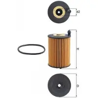 Knecht Ölfilter MAHLE OX 1266D