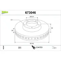 Valeo Bremsscheibe COATED 673046