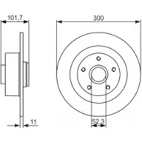 Bosch Bremsscheibe 0 986 479 573 hinten, voll, 1 Stück