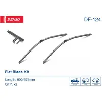 Denso Flat Scheibenwischer Set Wischerblätter Vorne für BMW 3 Touring (E91) Rahmenlos