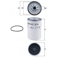 MAHLE ORIGINAL Kraftstofffilter anschraubbar Ø 108,6 mm für u.a. IVECO STRALIS