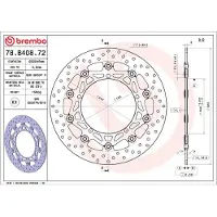 Brembo 78b40872 Bremsscheibe