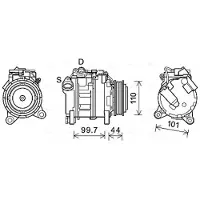 Ava Cooling BWAK493 7SBU17A Klimaanlage Klimakompressor PAG 46 R134a für BMW 5 Touring (F11) 3 Touring (F31) 5 Limousine (F10) 3 Limousine (F30, F80) X5 X5