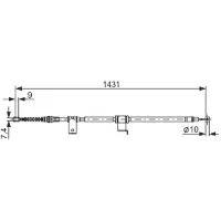 Bosch Seilzug, Feststellbremse 1 987 482 293 Links