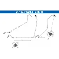 Ate Bremsschlauch 24.1294-0020.3 für Renault Megane II Grandtour