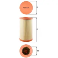MAHLE ORIGINAL Luftfilter MAHLE LX 2088