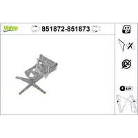 Valeo 851872 Elektrischer Fensterheber Vorne Links für BMW 7 (E32)