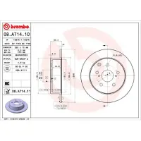 Brembo Bremsscheibe PRIME LINE - UV Coated 08.A714.11