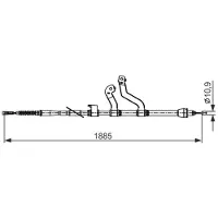 Bosch Seilzug, Feststellbremse 1 987 482 573 Rechts