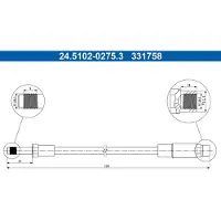 Ate Bremsschlauch 24.5102-0275.3
