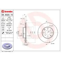 Brembo Bremsscheibe 09502310 242mm 19mm für ACURA