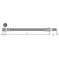 METZGER 4110120 Bremsschlauch für VW Touareg (7LA, 7L6, 7L7)