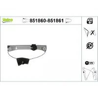 Valeo 851860 Elektrischer Fensterheber Hinten Links passend für MERCEDES-BENZ S-Klasse Limousine (W221)