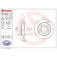 Brembo Bremsscheibe PRIME LINE - UV Coated 08.B027.11