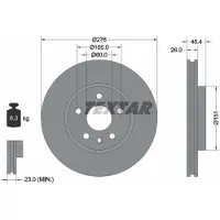Textar Bremsscheibe 92277103 vorne, belüftet, 1 Stück