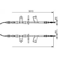 Bosch Seilzug, Feststellbremse 1987482585 für DAEWOO CHEVROLET