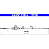 Ate Seilzug Feststellbremse 24.3727-2119.2